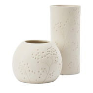 Detailed information about the product Adairs White Tall Pressed Flower Natural Vase