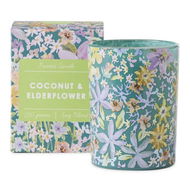 Detailed information about the product Adairs Green Printed Coconut & Elderflower Candle