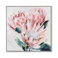 Detailed information about the product Adairs Blush Protea Hand-painted Arrangement Wall Art Pink