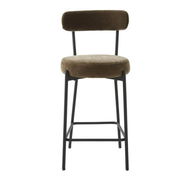 Detailed information about the product Adairs Green Counter Stool Remi Deep Moss Boucle Counter Chair