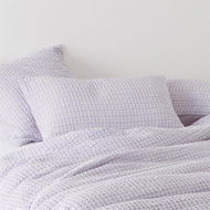 Detailed information about the product Adairs Purple European Pillowcase Each Ren Waffle Lavender Pillowcase Purple