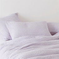 Detailed information about the product Adairs Lavender Purple Ren Waffle King Pillowcase Each