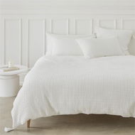 Detailed information about the product Adairs Ren Waffle White Quilt Cover (White Double)