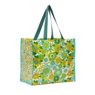 Detailed information about the product Adairs Green Reusable Bag Retro Floral Medium