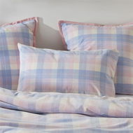 Detailed information about the product Adairs Blue Rylee Check Corduroy European Pillowcase Each