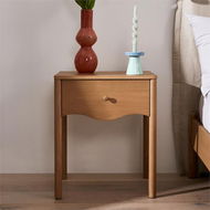 Detailed information about the product Adairs Natural Bedside Table Sadie Oak Bedside Table Natural