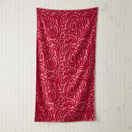 Detailed information about the product Adairs Red Beach Towel Samoa Red Quick Dry