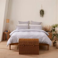 Detailed information about the product Adairs San Remo Indigo Quilt Cover Set - Blue (Blue Single)