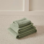 Detailed information about the product Adairs Green Bath Sheet Savannah Textured Towel Range Eucalyptus