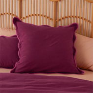 Detailed information about the product Adairs Scallop Berry Pillowcases - Pink (Pink European Pillowcase Each)