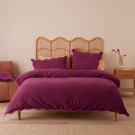 Detailed information about the product Adairs Scallop Berry Quilt Cover Set - Pink (Pink Double)