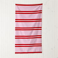 Detailed information about the product Adairs Pink Beach Towel Sea Stripe Red Sand Free Beach Towel Pink