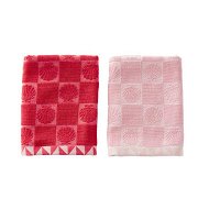 Detailed information about the product Adairs Red Seashells Cotton Bamboo Strawberry Tea Towels 2 Pack