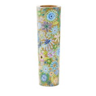 Detailed information about the product Adairs Natural Sia Floral Gold Timber Vase