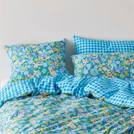 Detailed information about the product Adairs Blue Double Sia Marine Blue Floral Quilt Cover Set