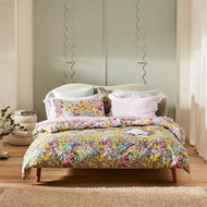 Detailed information about the product Adairs Sienna Floral Lilac Quilt Cover Set - Purple (Purple Double)