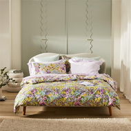 Detailed information about the product Adairs Sienna Floral Lilac Quilt Cover Set - Purple (Purple Super King)