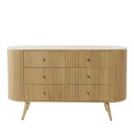 Detailed information about the product Adairs Natural Silemma 6 Drawer Chest of Drawers