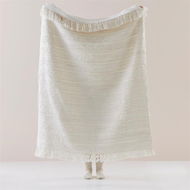 Detailed information about the product Adairs White Throw Somerset White