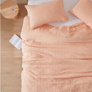 Detailed information about the product Adairs Orange Sophie Peach Jacquard King Quilt Cover Set