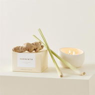 Detailed information about the product Adairs Natural 400g Sorrento Home Fragrance Lemongrass & Ginger Candle