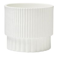 Detailed information about the product Adairs Stepped White Pot (White Pot)