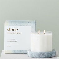 Detailed information about the product Adairs White Candle Stone Home Fragrance Lemongrass & Ginger