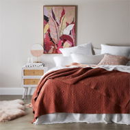 Detailed information about the product Adairs Brown Large Stonewash Large Clay Blanket