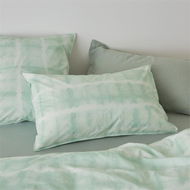 Detailed information about the product Adairs Apple Green Tie Dye Stonewashed Cotton European Pillowcase Each