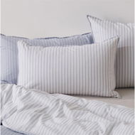 Detailed information about the product Adairs Blue Stonewashed Cotton Blue Stripe King Pillowcase Pair