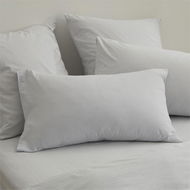 Detailed information about the product Adairs Stonewashed Cotton Cloud Pillowcases - Grey (Grey European Pillowcase Each)