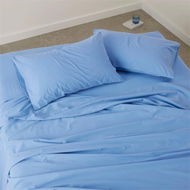 Detailed information about the product Adairs Stonewashed Cotton French Blue Fitted Sheet (Blue Double)