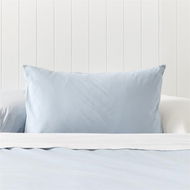 Detailed information about the product Adairs Blue Stonewashed Cotton Ice European Pillowcase Each