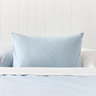 Detailed information about the product Adairs Blue King Pair Stonewashed Cotton Ice Blue Pillowcases