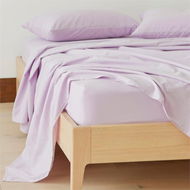 Detailed information about the product Adairs Purple Double Stonewashed Cotton Lilac Sheet Set Purple