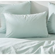 Detailed information about the product Adairs Blue European Pillowcase Each Stonewashed Cotton Mint Pillowcase