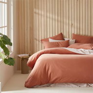 Detailed information about the product Adairs Red Single Stonewashed Cotton Paprika Quilt Cover