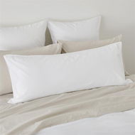 Detailed information about the product Adairs White Bolster Pillowcase Each Stonewashed Cotton White Bolster Pillowcase Each