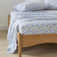 Detailed information about the product Adairs Blue King Extra Depth Summer Brights Libertine Blue Printed Sheet Set