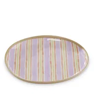 Detailed information about the product Adairs Pink Dinner Plate Summer Sorbet Stripe Melamine Servingware