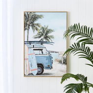 Detailed information about the product Adairs Blue Summer Vibes Surfboards Canvas Wall Art