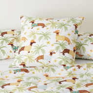 Detailed information about the product Adairs Green European Pair Summertime Dachshund Pillowcases