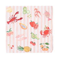 Detailed information about the product Adairs Pink Napkin Summertime Foodie Market Paper Pack of 40