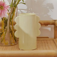 Detailed information about the product Adairs Sunset Pale Yellow Vase (Yellow Vase)