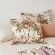 Detailed information about the product Adairs Sunset Palm Pillowcase - Pink (Pink King Pillowcase Each)