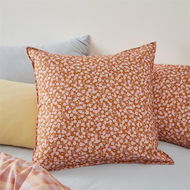 Detailed information about the product Adairs Orange European Pillowcase Each Sunset Paprika Floral Pillowcase