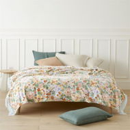 Detailed information about the product Adairs Green Byron Floral Supersoft Blanket