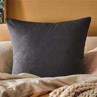 Detailed information about the product Adairs Black SW Cotton Quilted Charcoal European Pillowcase Each