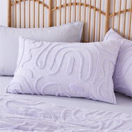 Detailed information about the product Adairs Swirl Lilac Tufted Pillowcases - Purple (Purple European Pillowcase Each)