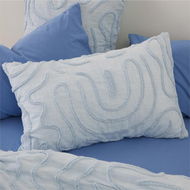 Detailed information about the product Adairs Blue King Pillowcase Each Swirl Sky Blue Tufted